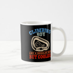Mountain Climbing Boy Climbing Wall Bouldering Roc Coffee Mug