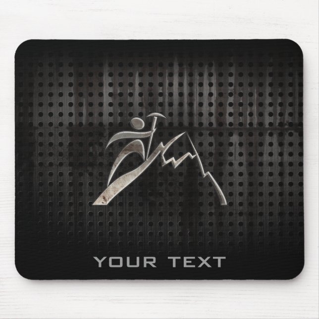 Mountain Climbing; Cool Black Mouse Mat (Front)