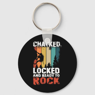 Mountain Climbing Design For A Rock Climber Key Ring