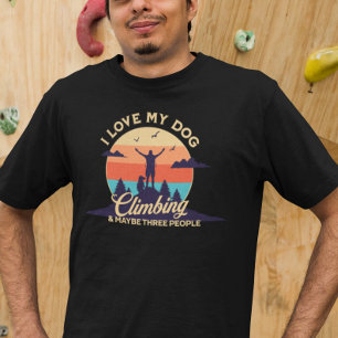Mountain Climbing Dog Dad Dog Mom Adventure T-Shirt