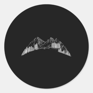 Mountain Climbing Hiking Nature Lover Camping Shir Classic Round Sticker