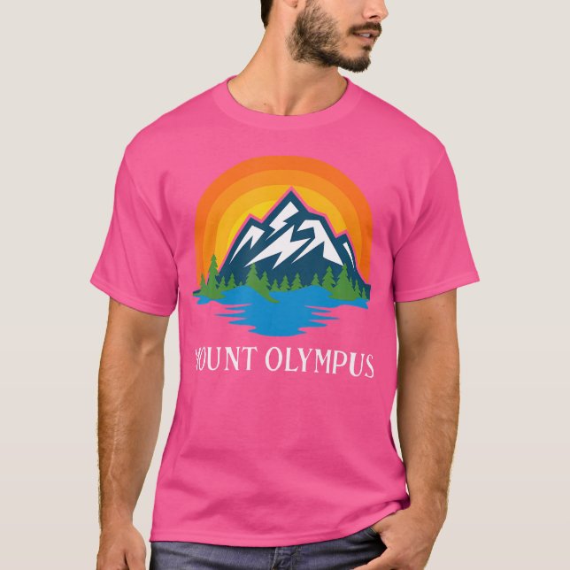 Mountain Climbing  Hiking Summit Gift Mount Olympu T-Shirt (Front)