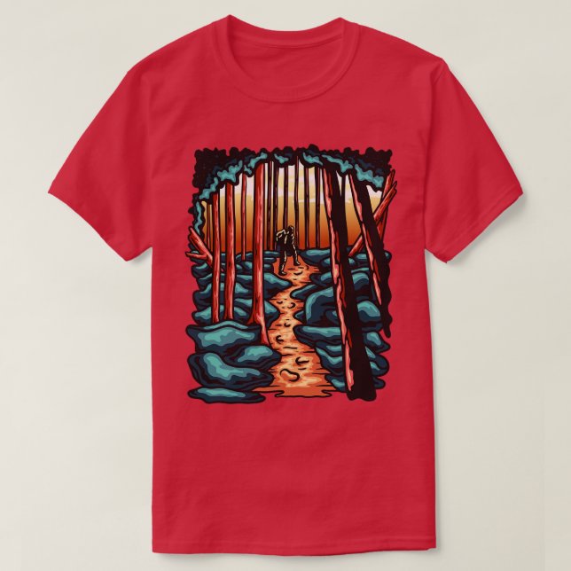 Mountain climbing illustration T-Shirt (Design Front)