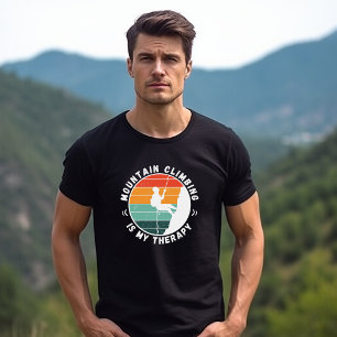 Mountain Climbing Is My Therapy 2 Men's T-Shirt