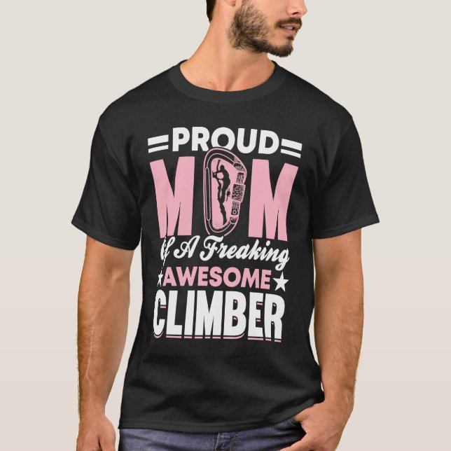 Mountain Climbing Rock Climb Mother Climber Mom  7 T-Shirt (Front)