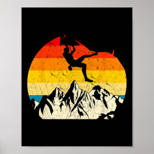 Mountain Climbing Rock Climber Mountaineering  Poster