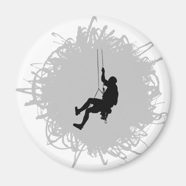 Mountain Climbing Scribble Style Magnet (Front)