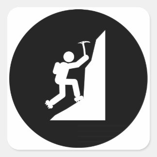 Mountain Climbing Square Sticker