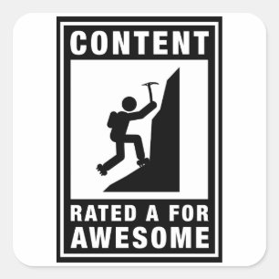 Mountain Climbing Square Sticker
