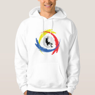 Mountain Climbing Tricolor Emblem Hoodie