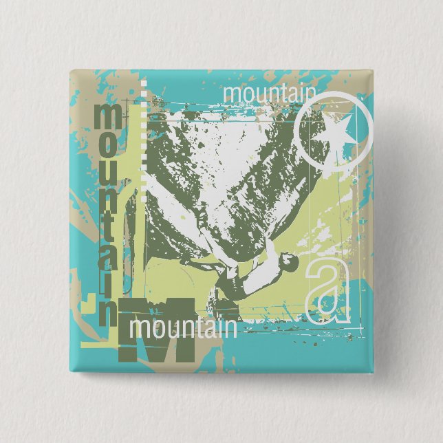Mountain Climbing Tshirts and Gifts 15 Cm Square Badge (Front)