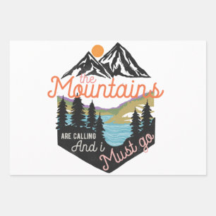 mountain collection wrapping paper sheet