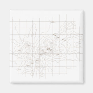 Mountain contour map - Toubkal Magnet