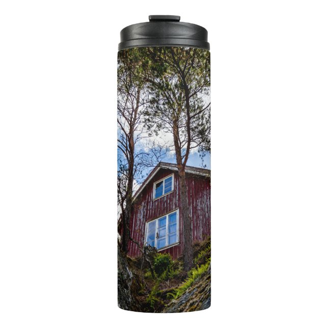 Mountain cottage thermal tumbler (Front)