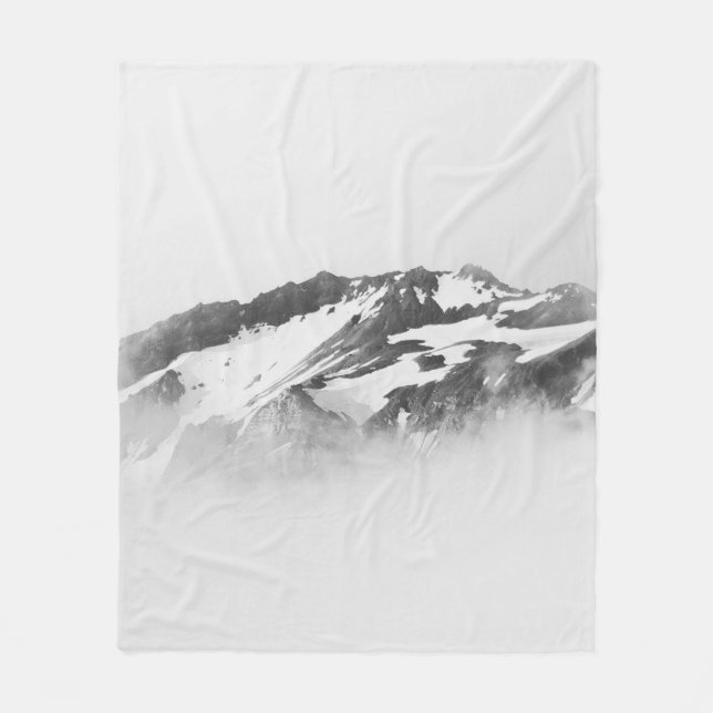MOUNTAIN COVERED WITH SNOW FLEECE BLANKET (Front)