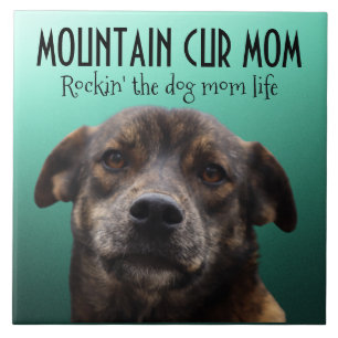 Mountain Cur Mum Ceramic Tile