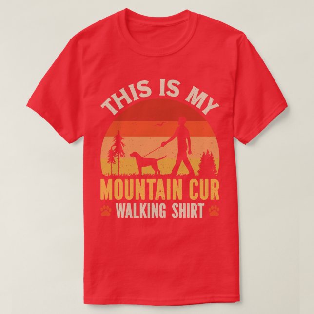 Mountain Cur Walking T-Shirt (Design Front)