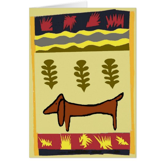 Mountain Dachshund Card