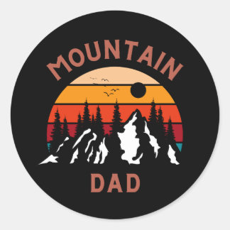 Mountain Dad Classic Round Sticker