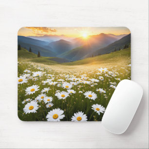Mountain Daisy Field Mouse Mat