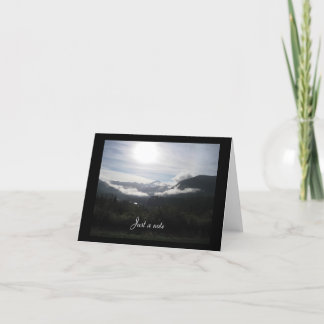 Mountain Dawn Just a Note Card