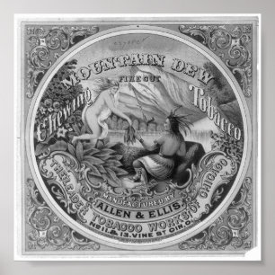 Mountain Dew Fine Cut Chewing Tobacco, 1872 Poster