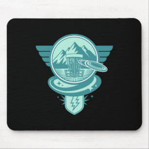 Mountain Disc Golf Basket Flying Disc Scene Mouse Mat