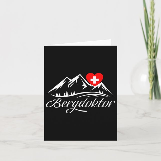 Mountain Doctor Mountains Alps Apres Ski Skiing Sn Card (Front)