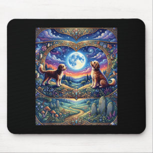 Mountain doodle dog lover vintage nature adventure mouse mat