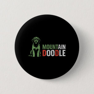 Mountain Doodle Dog Lover Vintage Retro Hiking 6 Cm Round Badge