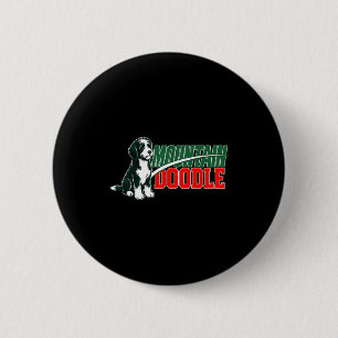 Mountain doodle dog lovers vintage retro outdoor 6 cm round badge