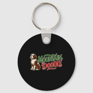 Mountain Doodle Dog Lovers Vintage Retro Outdoor Key Ring