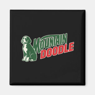 Mountain Doodle Dog Lovers Vintage Retro Outdoor Magnet