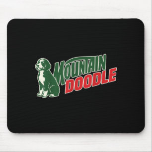 Mountain doodle dog lovers vintage retro outdoor mouse mat