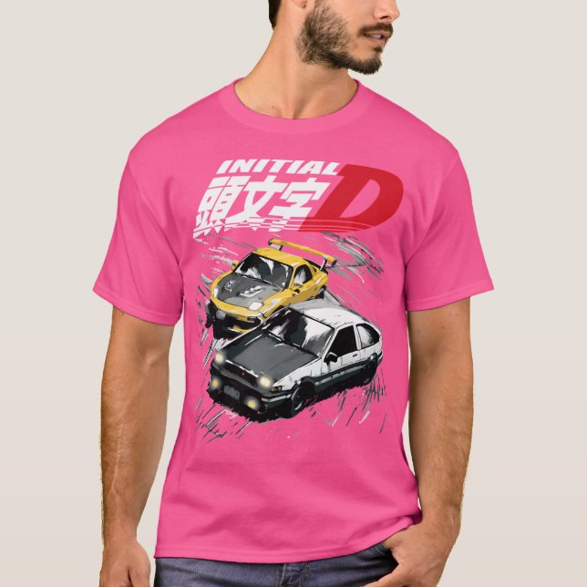 Mountain Drift Racing Initial D Tandems Ae86 T-Shirt (Front)