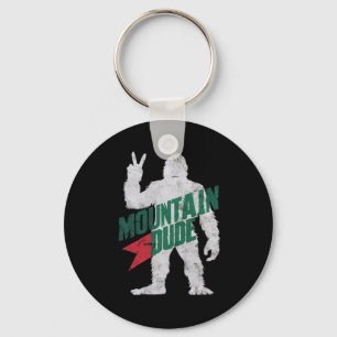 Mountain Dude Funny Bigfoot Sasquatch Hiking Mount Key Ring