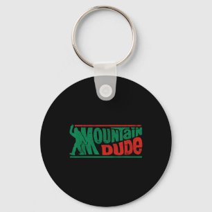Mountain Dude Funny Bigfoot Sasquatch Rock On Hiki Key Ring