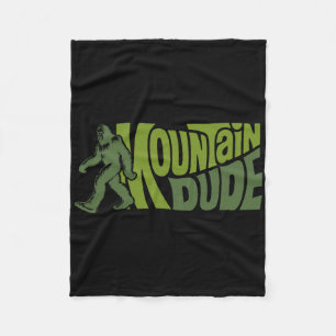 Mountain Dudes Bigfoot Sasquatch Rock On Hiking Ou Fleece Blanket