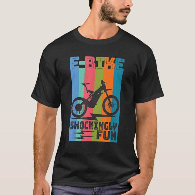 Mountain E Bike Rider Electric Power Bikes 2 T-Shirt (Front)