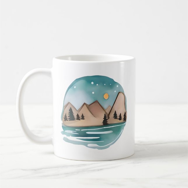 Mountain Escape Under the Stars Coffee Mug (Left)