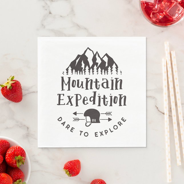 Mountain Expedition Dare To Explore Napkin (Creator Uploaded)