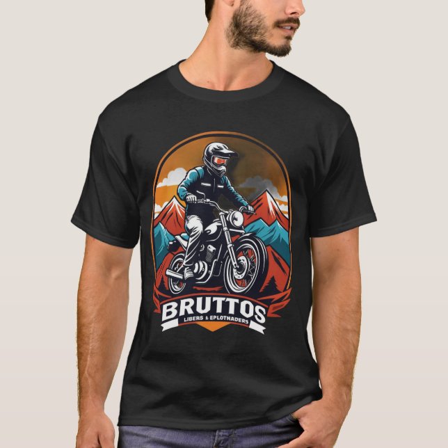Mountain Explorer Motorcyclist T-Shirt (Front)