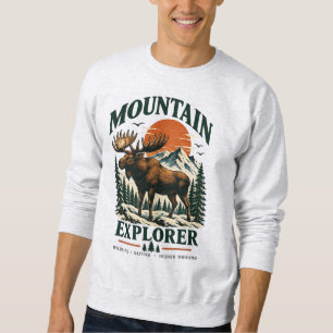 Mountain Explorer Vintage Moose Sweatshirt 