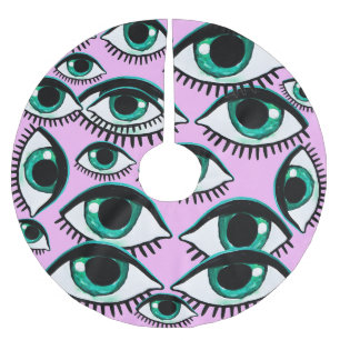 Mountain Eye Abstract Icon Brushed Polyester Tree Skirt