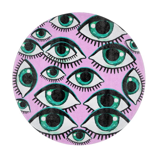 Mountain Eye Abstract Icon Cutting Board (Front)