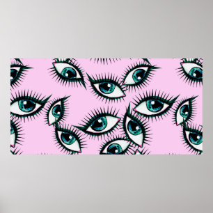 Mountain eye. Abstract icon.  Poster