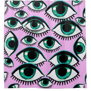 Mountain Eye Abstract Icon Shower Curtain