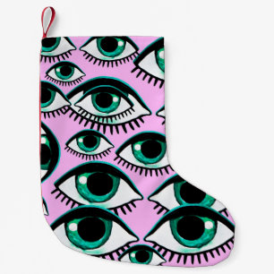Mountain eye. Abstract icon.  Small Christmas Stocking