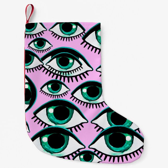 Mountain eye. Abstract icon.  Small Christmas Stocking (Front)