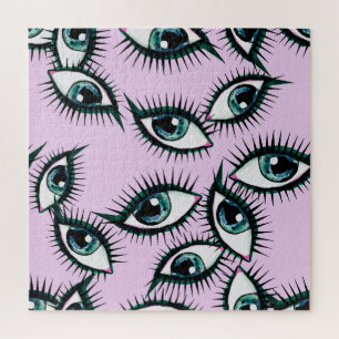 Mountain Eye Abstract Iconic Design Jigsaw Puzzle